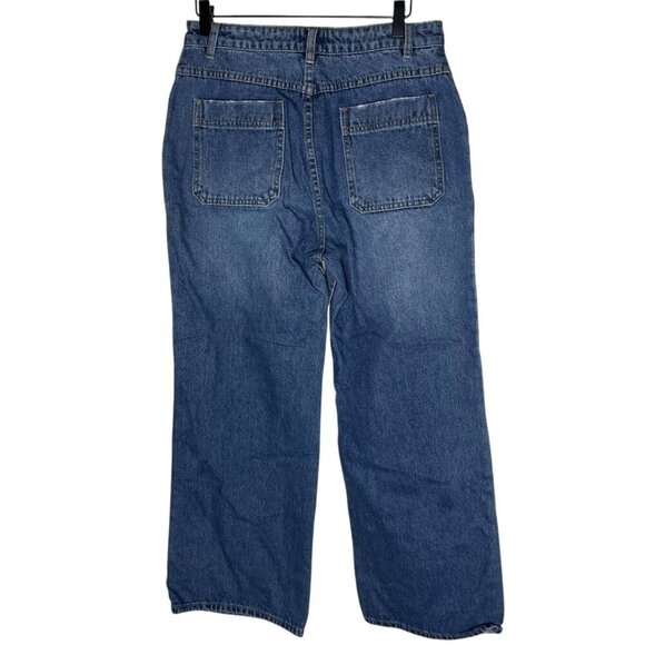 Amuse Society Women's 29 Brooke Jean High Waist Wide Leg Flared Denim Distressed - Picture 5 of 7